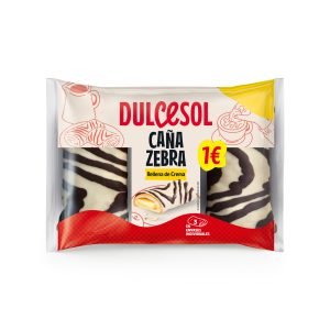 Caña zebra rellena de crema